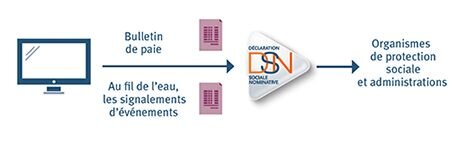DSN : processus de transfert des données - © http://www.dsn-info.fr/