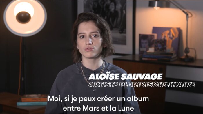 L’artiste Aloïse Sauvage dans le premier « Rendez-Vous Demain » en ligne du Printemps de Bourges. - © D.R.