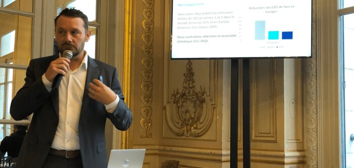 Nicolas Broutin, Yara, « Emmanuel Macron demande de réduire les émissions de CO2 de 20 Mt d’ici à 2035 »