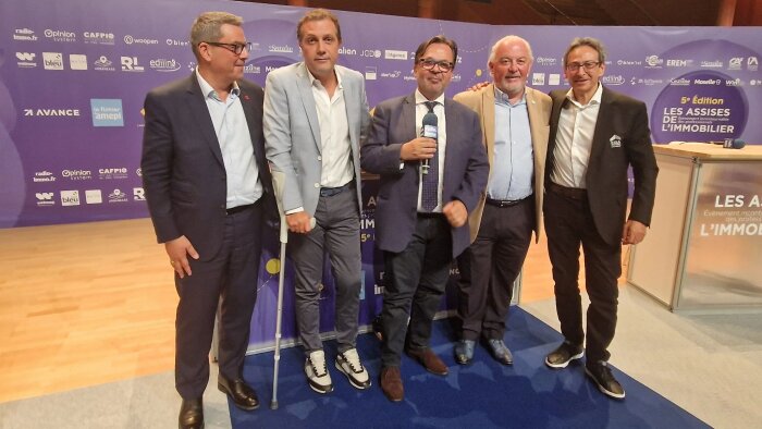 Les patrons de réseaux à l’issue de la table-ronde lors des Assises de l’Immobilier. - © Les Assises de l’Immobilier
