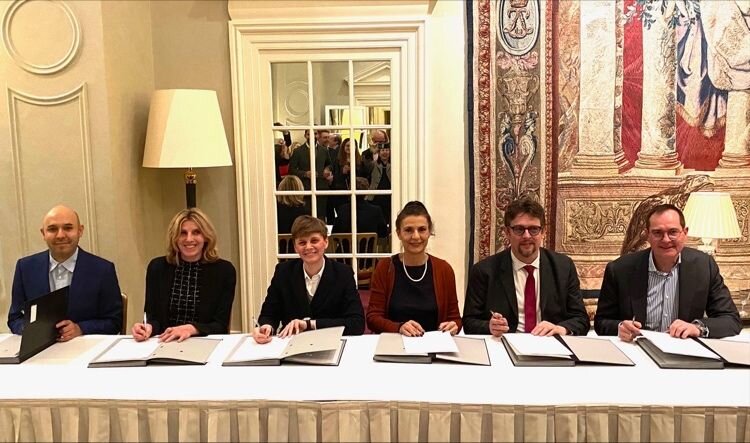 Le lancement de la team France edtech a eu lieu lors d’une réception à l’ambassade de Londres le 24 janvier. - © D.R.