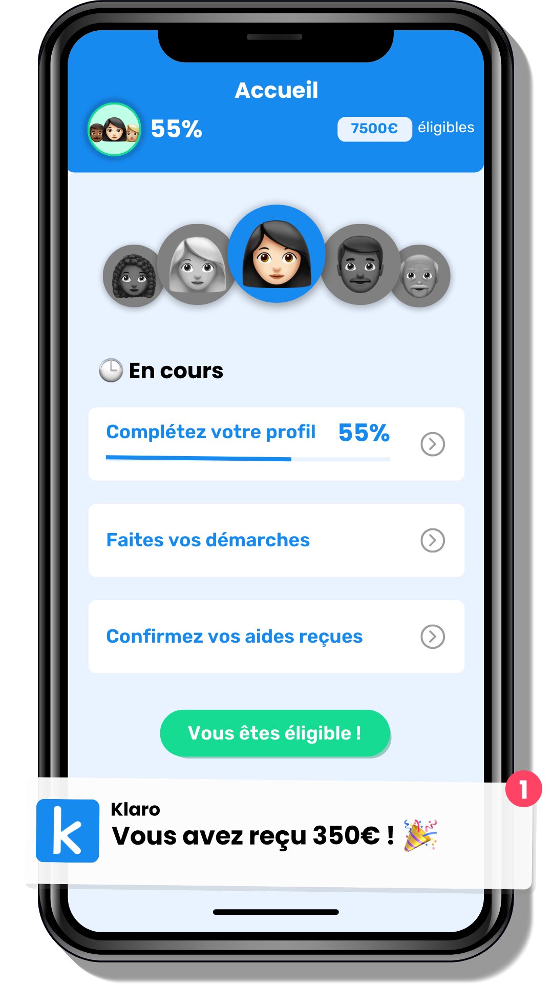 D’abord intitulée Toutes mes aides à sa création, la plateforme a changé de nom en 2022. - © Klaro
