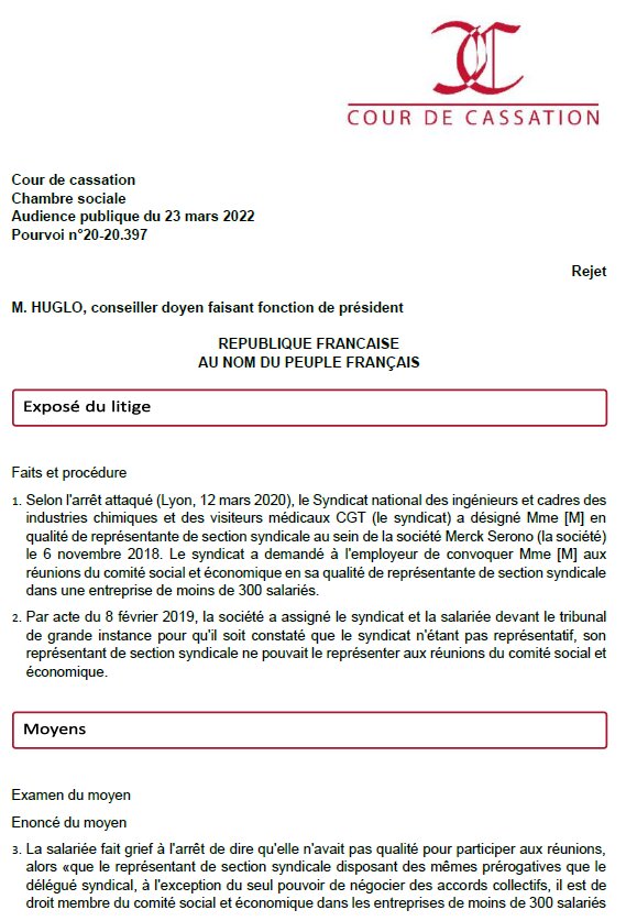 Cass. soc., 23/03/2022, n° 20-20 397 - © D.R.
