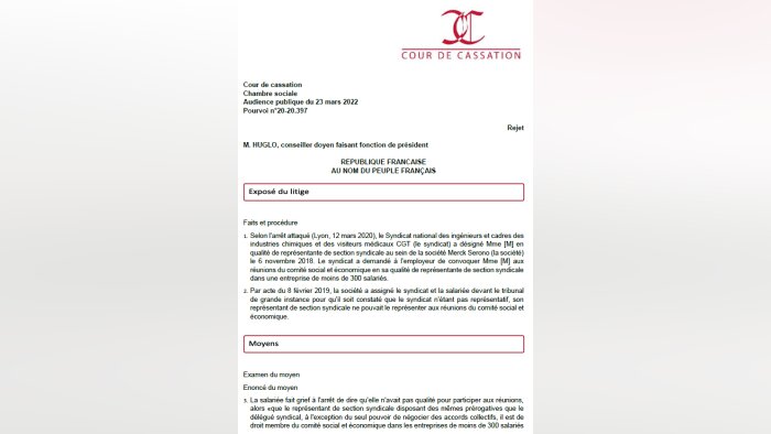 Cass. soc., 23/03/2022, n° 20-20 397 - © D.R.
