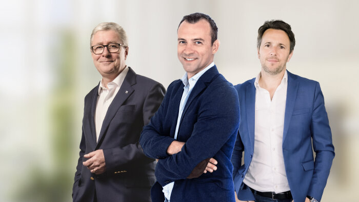 Philippe Briand (Arche), Vincent Anquetil (ImmoSign) et Olivier Bugette (La Boîte Immo) - © D.R.