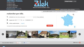Zilek.com : un moteur de recherche qui répertorie gratuitement les annonces immobilières - © D.R.