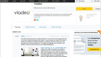 Pages Entreprises Viadeo : de nouvelles fonctionnalités - © D.R.