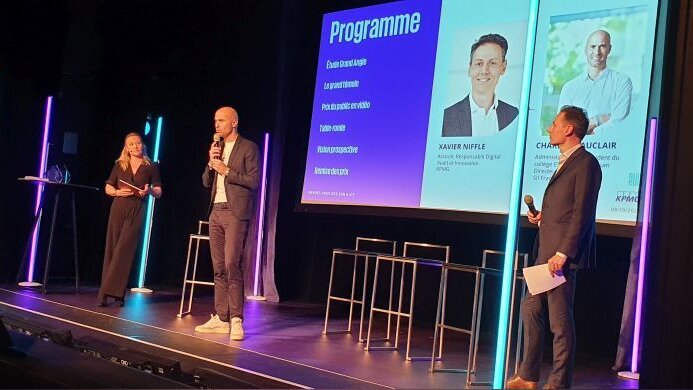 Présentation étude Grand Angle ESN-ICT (08/10/2024) : Charles Mauclair (Numeum), Xavier Niffle (KPMG) - © D.R.