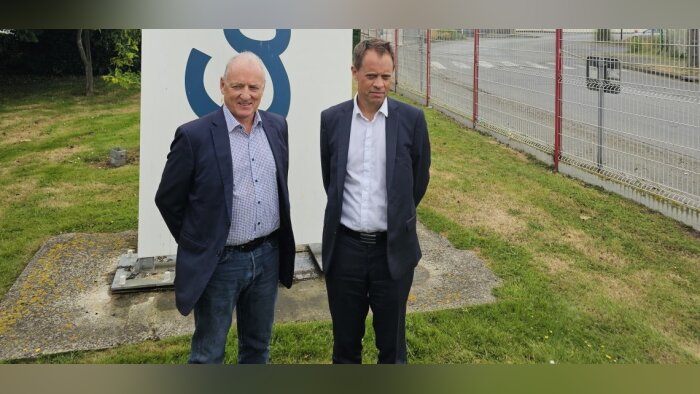 Emmanuel Commault, directeur général de la Cooperl, et Bernard Rouxel, président de la coopérative - © D.R.