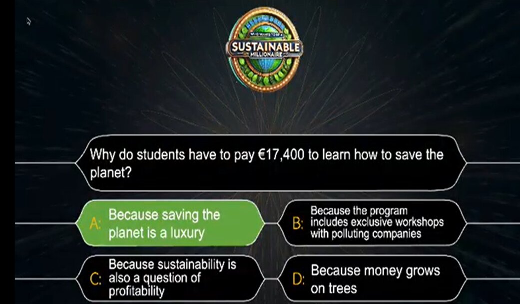 Les étudiants ont interrogé la pertinence d’un coût élevé pour une formation qui veut sauver la planète. - © Kedge