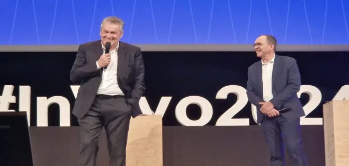 Thierry Blandinières, directeur général et Jérôme Calleau, président d’InVivo - © D.R.