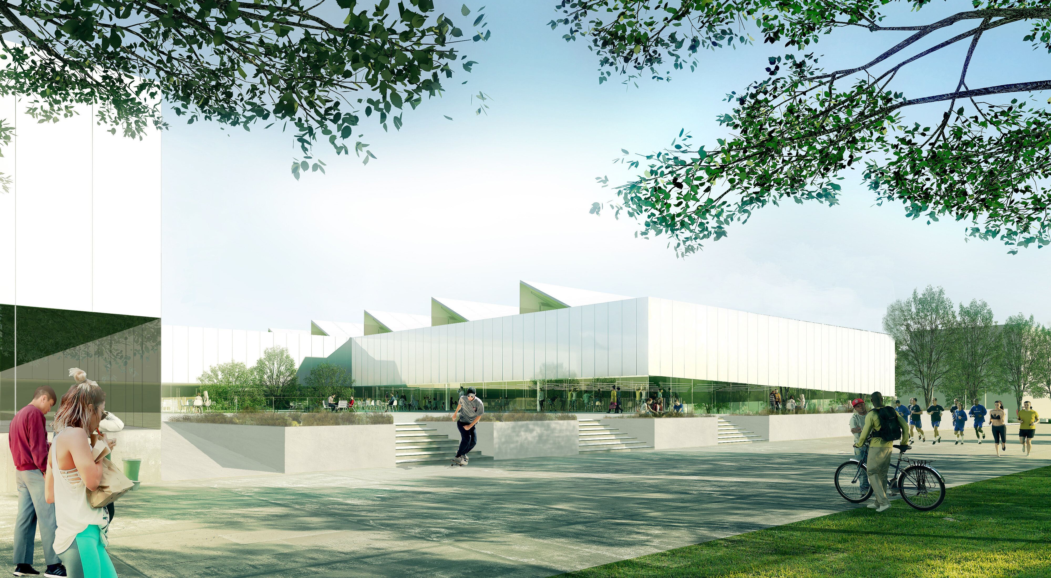 Le futur parvis du centre omnisports de Moulon. - © Universite Paris-Saclay