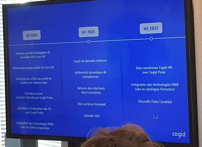 Feuille de route produit de Cegid HR - © D.R.