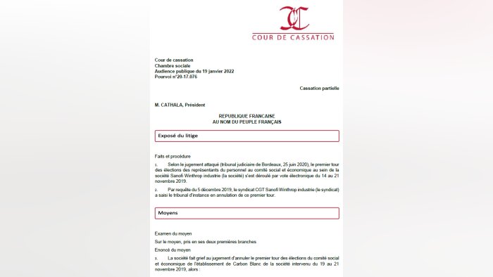 Cass. soc., 19/01/2022, n° 20-17 076 - © D.R.
