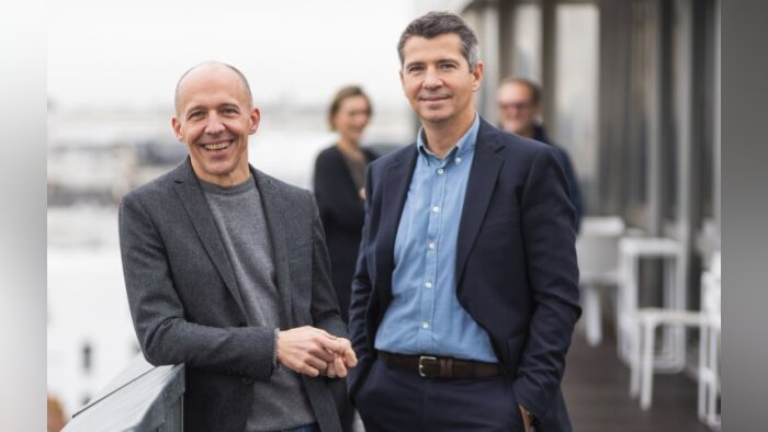 Jérôme Armbruster et François Leverger, président et directeur général de HelloWork - © Laurent Guizard