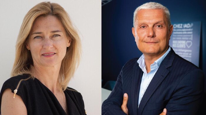 Elisabeth Julien, fondatrice d’Ikimo9, et Olivier Descamps, directeur général d’IAD France - © D.R.