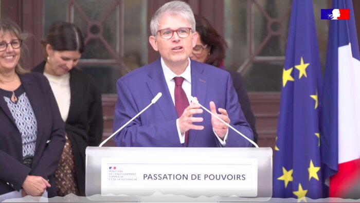 La passation de pouvoirs entre Sylvie Retailleau et Patrick Hetzel s’est déroulée le 23 septembre. - © D.R.