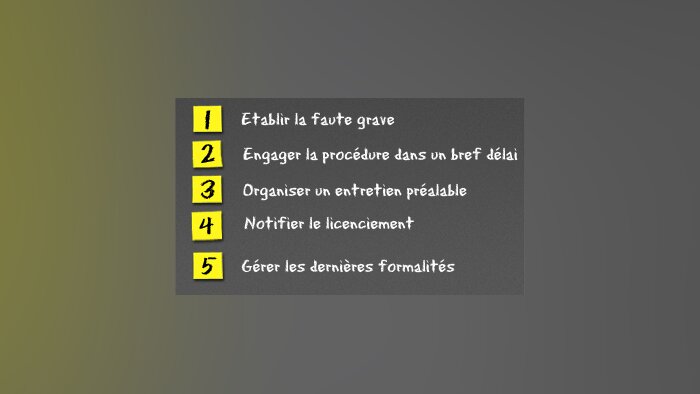 Le licenciement pour faute grave en 5 étapes