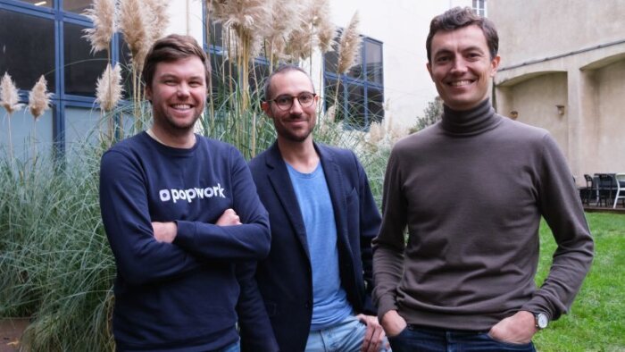 Les 3 fondateurs de Popwork : Florian Le Merrer, Johann Molinari et Quentin Demeestère - © D.R.