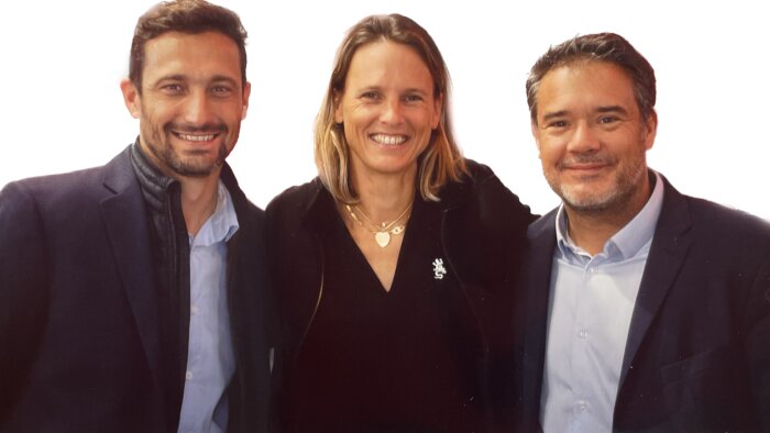 Christophe Genest (directeur commercial), Emilie Viala (Noovimo Sud-Ouest) et Marc Gallon (Noovimo) - © D.R.