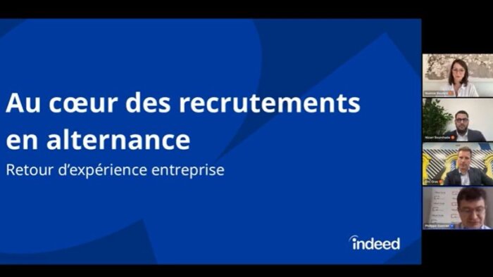 Recrutement en alternance : quel retour d’expérience ? Le webinar Indeed - Groupe IGS en replay - © D.R.