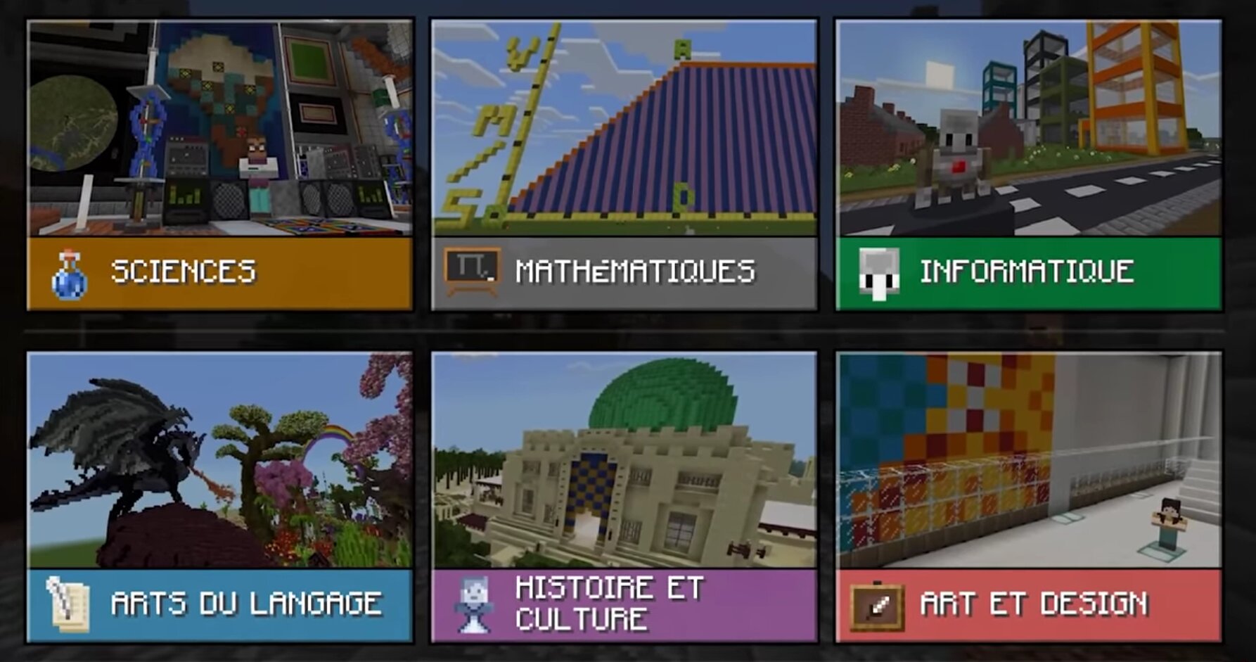 Minecraft for education permet notamment de s’initier au code. - © D.R.