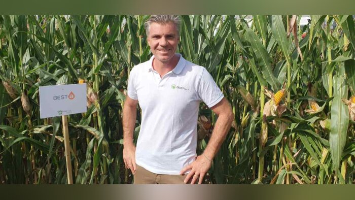 Antoine Wattel, directeur commercial d’Elicit Plant, lors du salon Innov-Agri 2023. - © D.R.