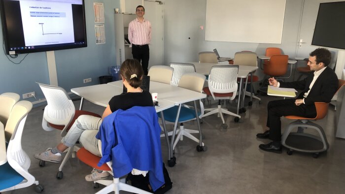 Le 9 octobre se tenait la formation Enseigner à de grands groupes pour les nouveaux MCF de Paris 1. - © MDessaux/Campus Matin