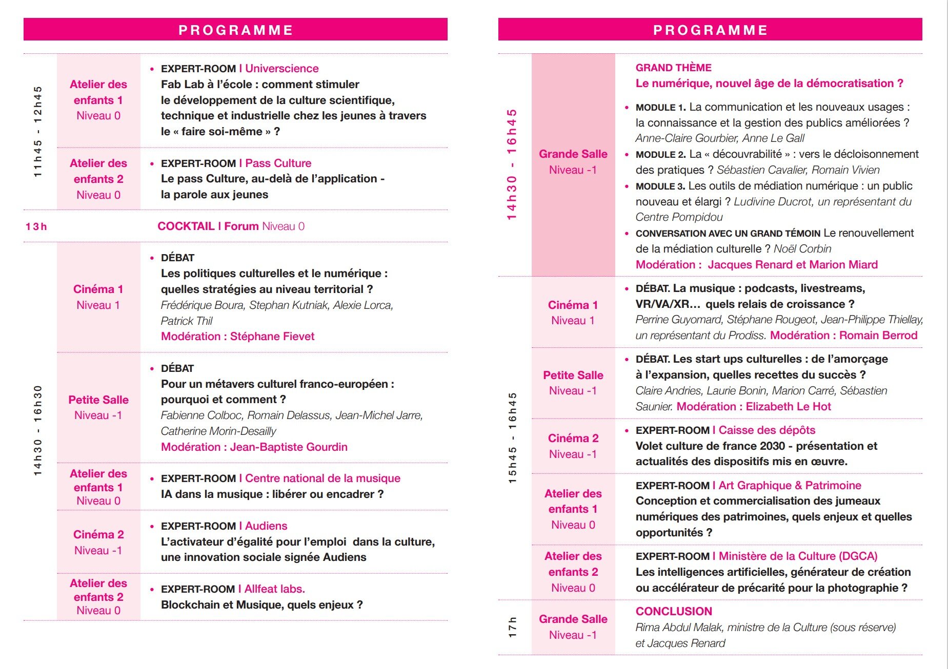 Think Culture 2023 : le programme de l’après-midi. - © D.R.