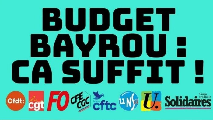 Budget 2026 : une pétition adressée au Premier Ministre par l’intersyndicale le 22/07/2025