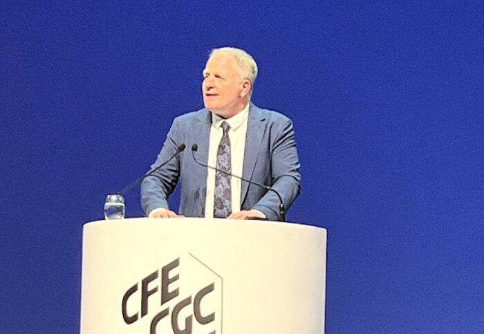 François Hommeril lors du 38e Congrès de la CFE-CGC à Tours - © DR.