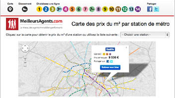MeilleursAgents lance une carte des prix immobiliers par station de métro