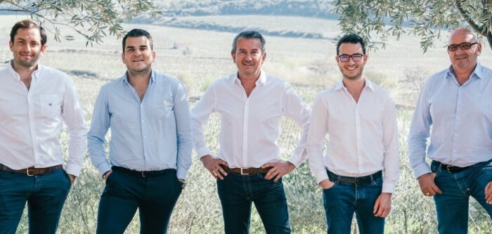 De gauche à droite, Romain, Yann, Thierry, Willy et Luc Frayssinet. - © D.R.