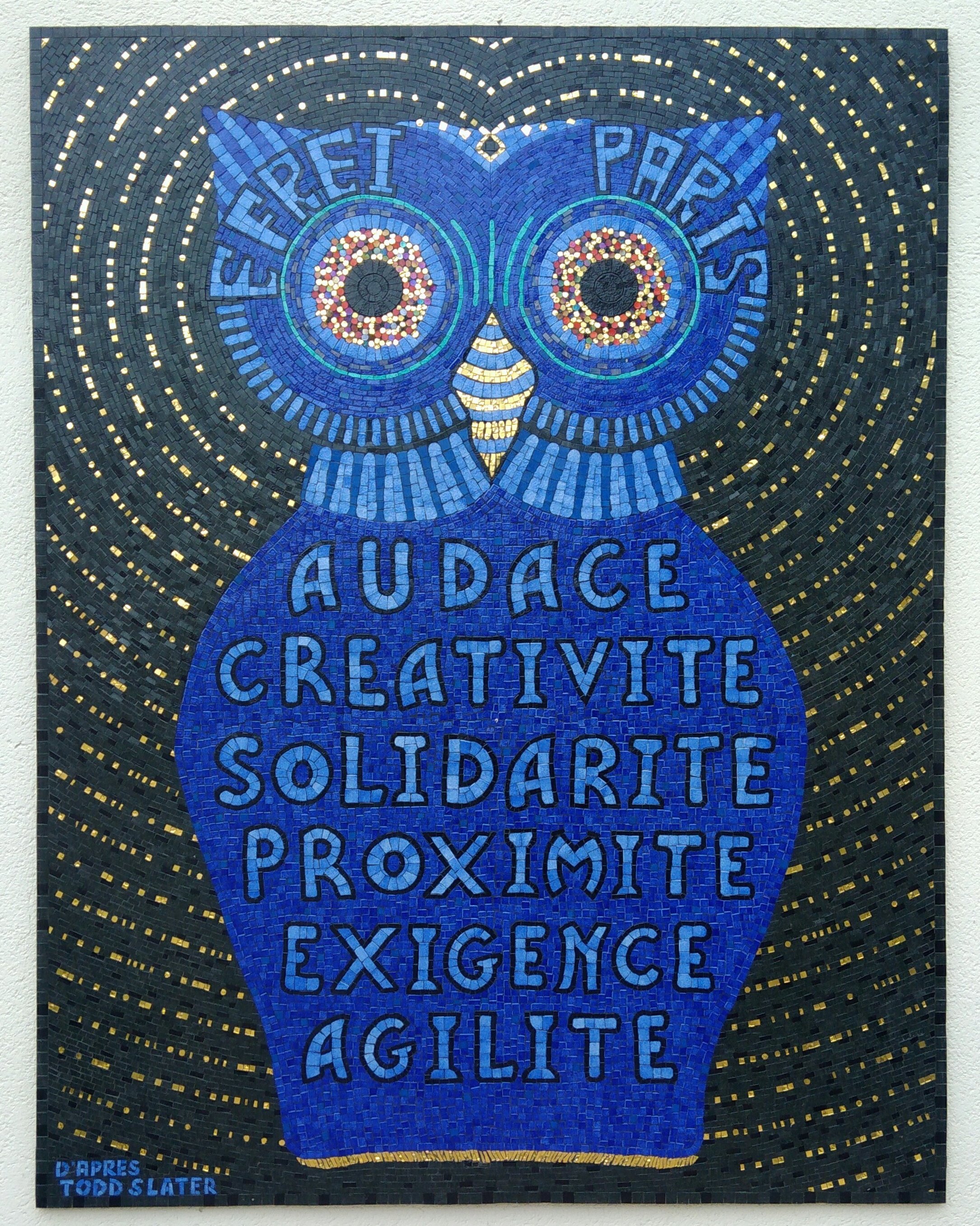 Une mosaïque représentant les valeurs de l’Efrei a été réalisée. - © IC - Campus Matin